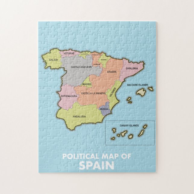 Puzzle Mapa político de España. (Vertical)
