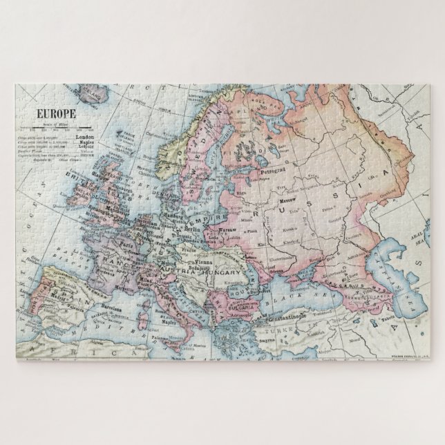 Puzzle Mapa político de Europa (1916) (Horizontal)