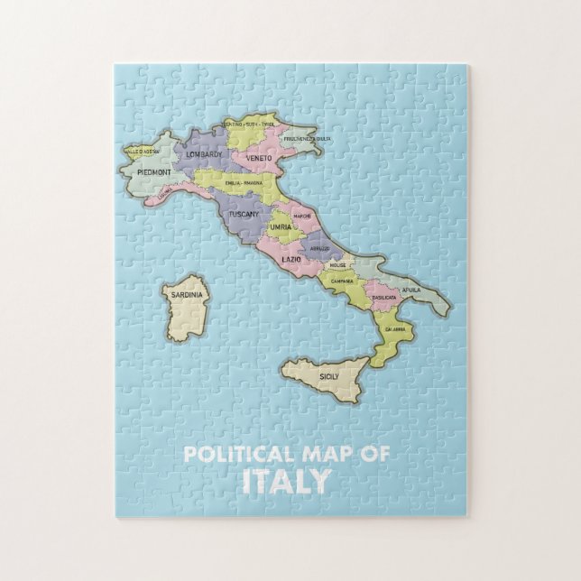 Puzzle Mapa político de Italia (Vertical)