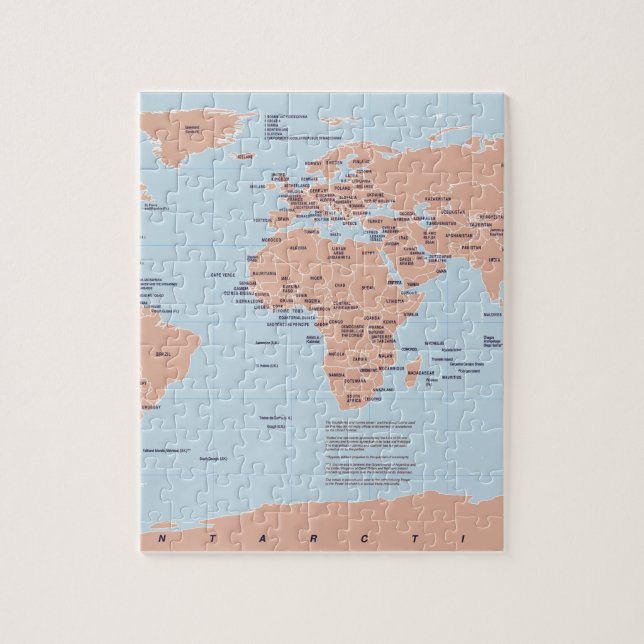 Puzzle Mapa político del mundo (Vertical)