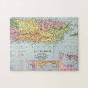 PUZZLE MAPA: PUERTO RICO, 1900