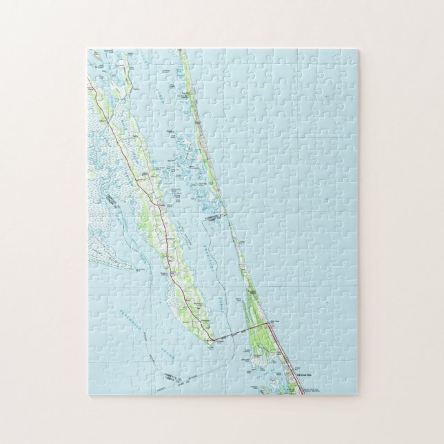Puzzle Mapa septentrional de Outer Banks Carolina del