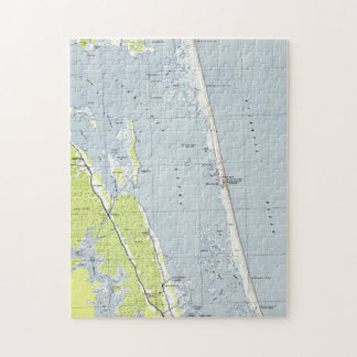 Puzzle Mapa septentrional de Outer Banks del vintage