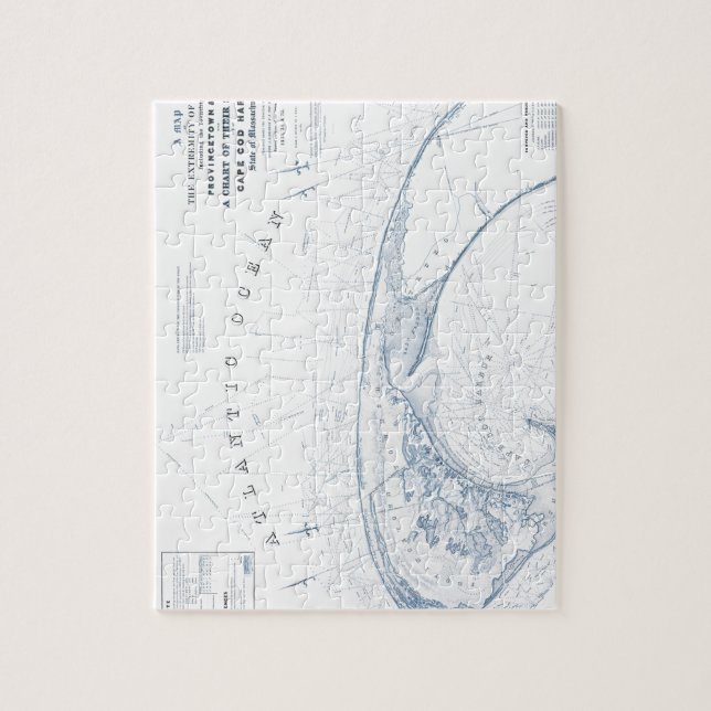 Puzzle Mapa viejo de Provincetown Cape Cod (Vertical)