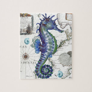 Puzzle Mapa viejo del Seahorse