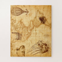 Mapa vintage de América del Norte y del Sur 