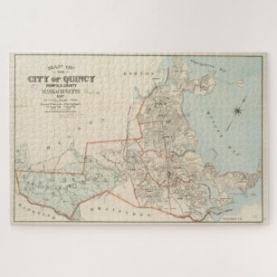 Puzzle Mapa Vintage de MAMÁES Quincy (1907)