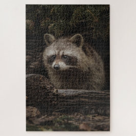 Puzzle Mapache Curioso En El Animal Del Bosque