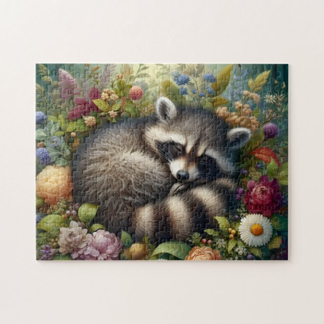 Puzzle Mapache Durmiendo (Horizontal)