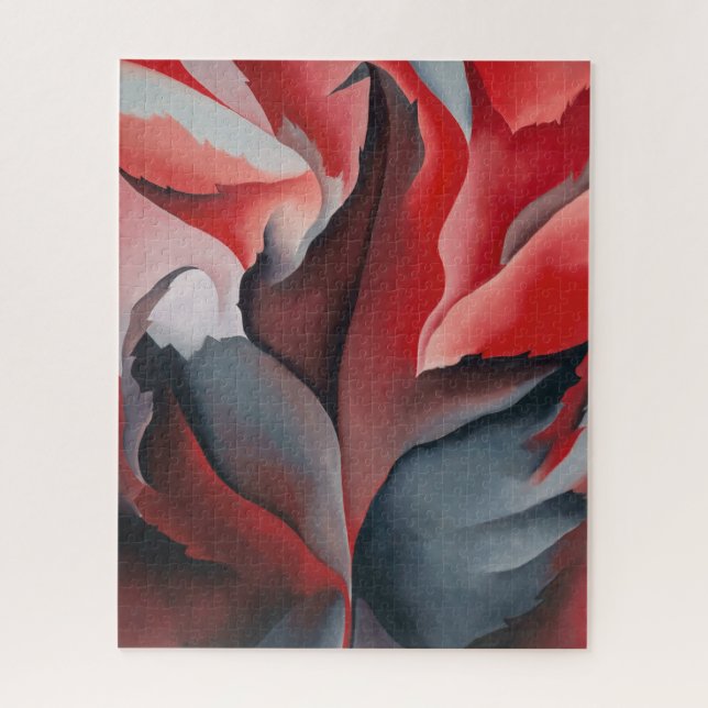 Puzzle Maple Rojo en el lago George | Georgia O'Keeffe | (Vertical)