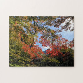 Puzzle Maples rojos en el jardín japonés