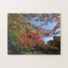 Puzzle Maples rojos en el jardín japonés