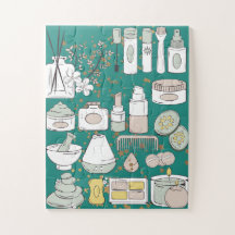 maquillaje, puzzle,