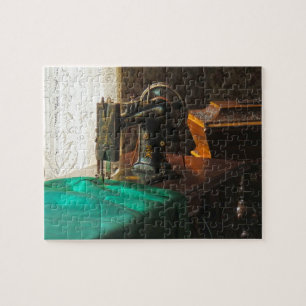 Puzzle Máquina de coser de cosecha de vintage cerca de la