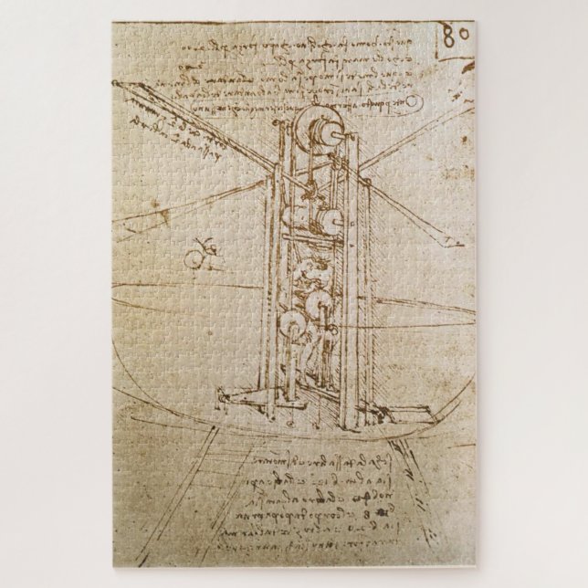 Puzzle Máquina voladora (c.1487) de Leonardo da Vinci (Vertical)