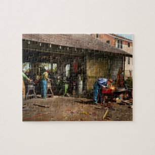 Puzzle Maquinista - Maquinistas de patio trasero 1942