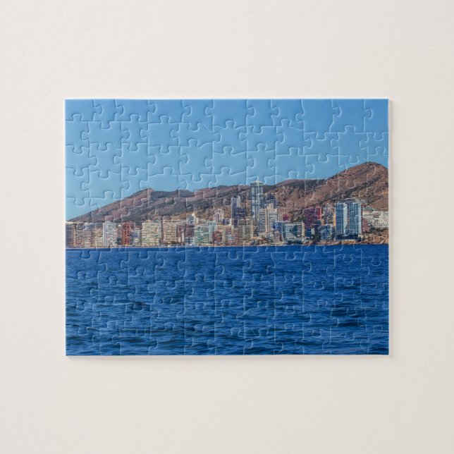 Puzzle Mar de Benidorm, de España y ciudad (Horizontal)