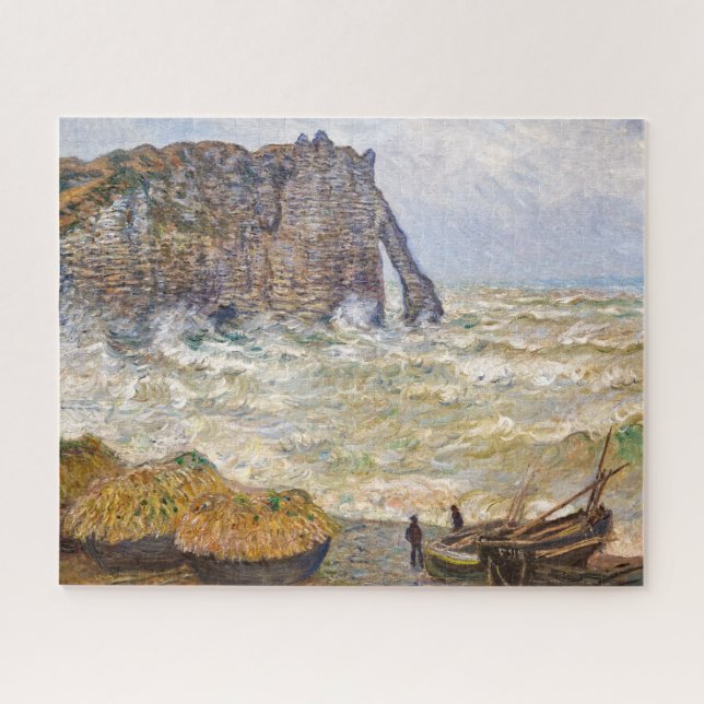 Puzzle Mar de la tormenta en É tratado | Monet | (Horizontal)