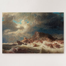 Puzzle Mar de tormenta con naufragio (por Marcus Larson)