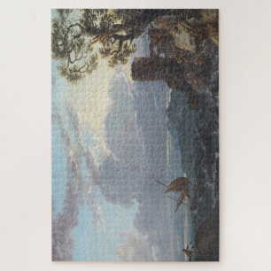 Puzzle Mar de tormenta con ruinas y figuras de castillo (