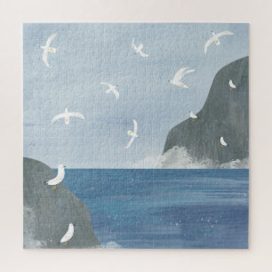 Puzzle Mar frío y gaviotas