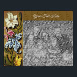 Puzzle Marco de borde floral personalizado Añadir la foto<br><div class="desc">Bonito floral y marco de borde de hoja personalizado añada tu rompecabezas de la plantilla de fotos. Por favor visite Smilin' Eyes Treasures para ver más fotografía de flores y naturaleza y tarjetas de arte digital y regalos.</div>