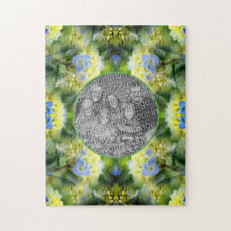 Puzzle Marco de flor azul Hydrangea Crea tu propia foto