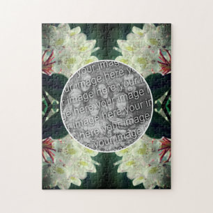 Puzzle Marco de flores de azalea blanca Añadir tu foto