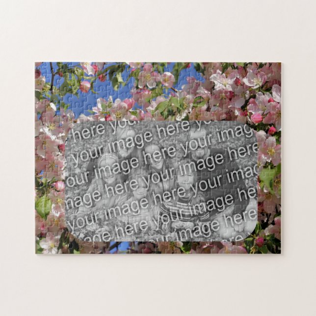 Puzzle Marco De Flores Rosa Crea Tu Propia Foto (Horizontal)
