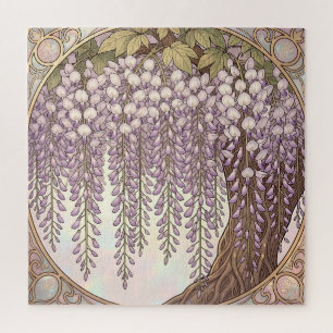 Puzzle Marco dorado floral Art Nouveau