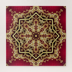 Puzzle Marco elegante: perla y oro.
