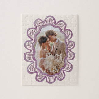 Puzzle Marco fotográfico ovalado de cigalas pintadas a ma