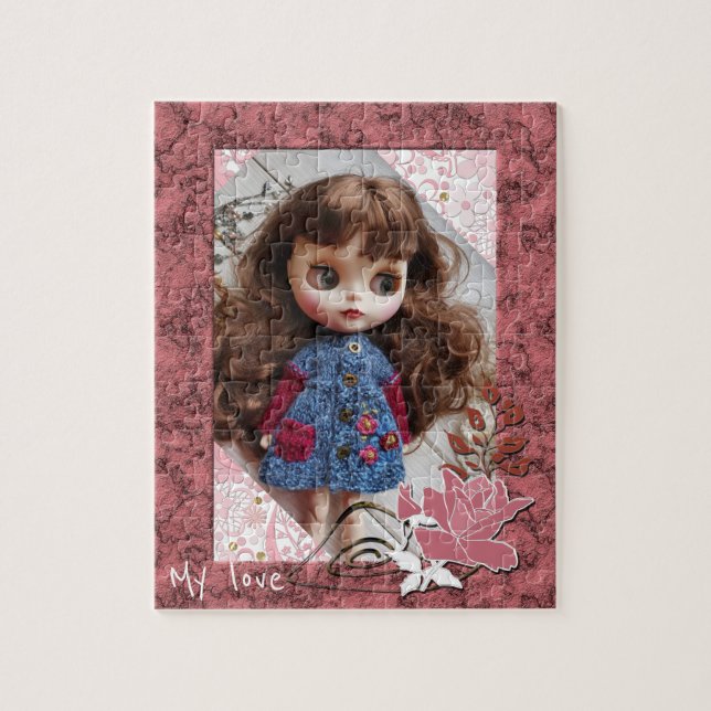 Puzzle Marco fotográfico vintage personalizado (Vertical)