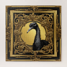 Marco ornamental de oro de avestruz