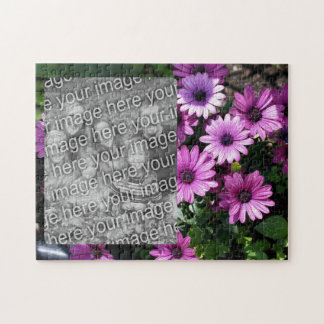 Puzzle Marco violeta de flores de margarita africana para
