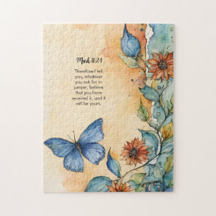 Puzzle Marcos 11:24 Biblia cristiana Verse Image