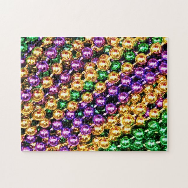 Puzzle Mardi Gras Beads (Horizontal)