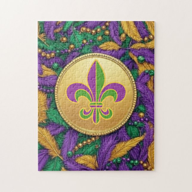 Puzzle Mardi Gras Flor de lis (Vertical)