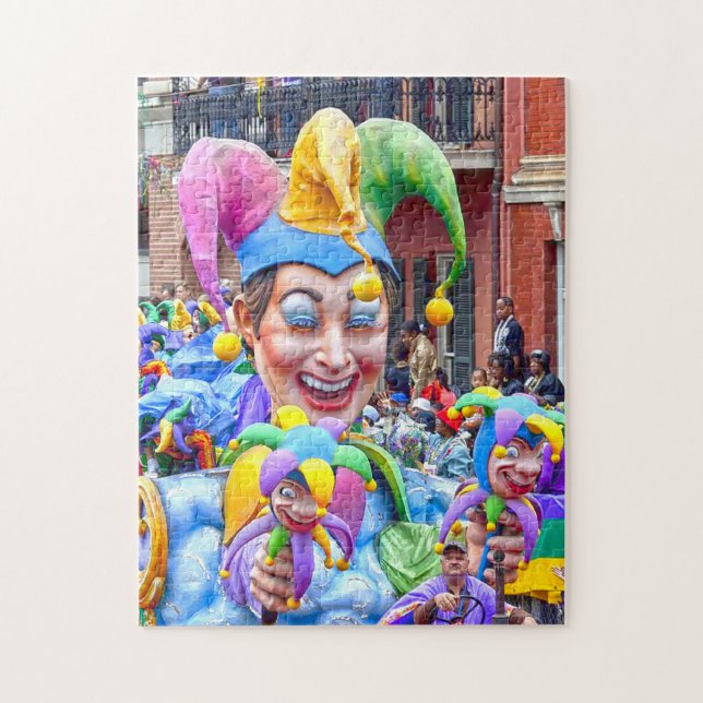 Puzzle Mardi Gras Nueva Orleans. (Vertical)