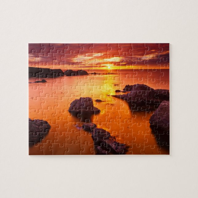 Puzzle Marea Naranja, puesta de sol, California (Horizontal)