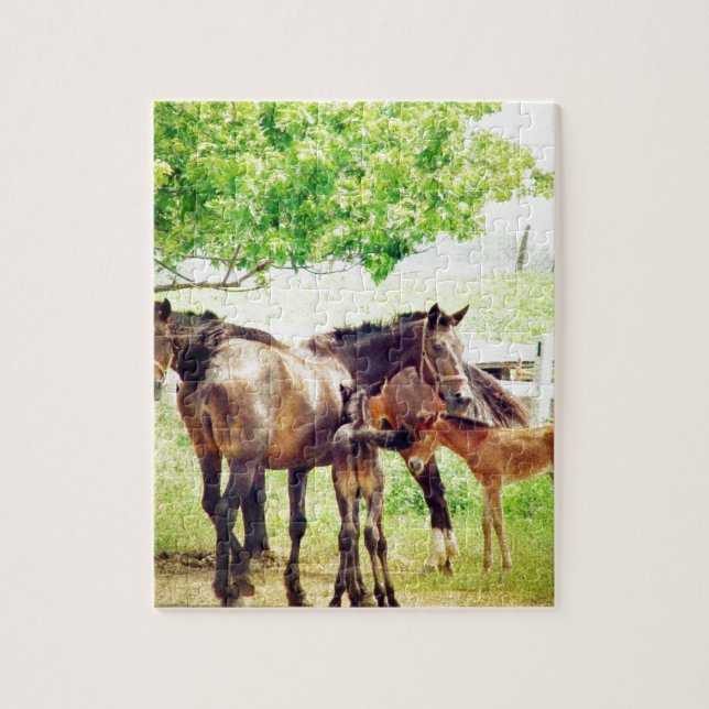 Puzzle Mares and Foals (Vertical)