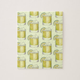 Puzzle Margarita Summer Cocktail Mezcla bebida Lime Green