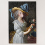 Puzzle Marie Antoinette soplando un chicle rosa<br><div class="desc">Remix de pintura al óleo de época de Marie Antoinette soplando un chicle rosa.</div>