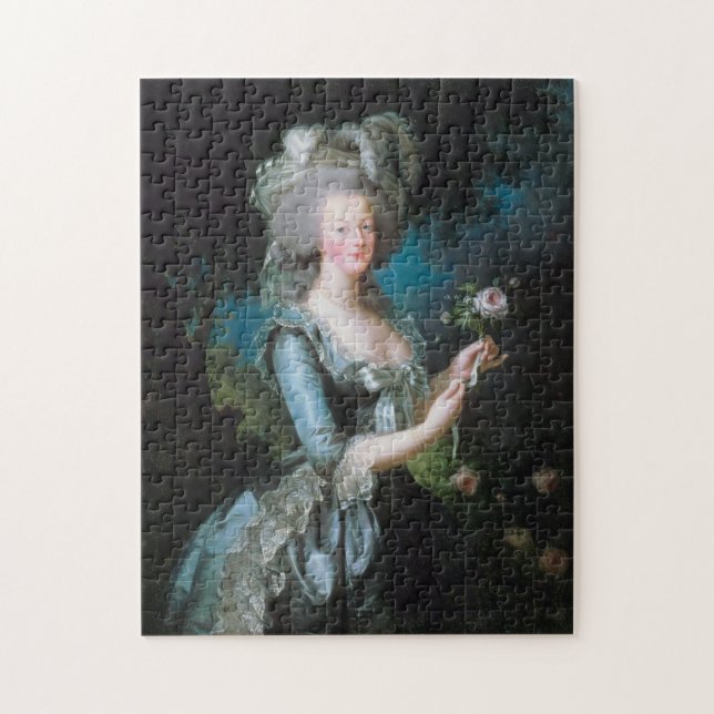 Puzzle Marie Antoinette with a Rose by Elisabeth Le Brun (Vertical)