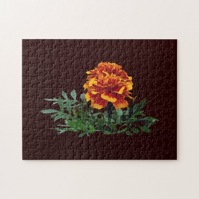 Puzzle Marigold Naranja con los consejos amarillos (Horizontal)