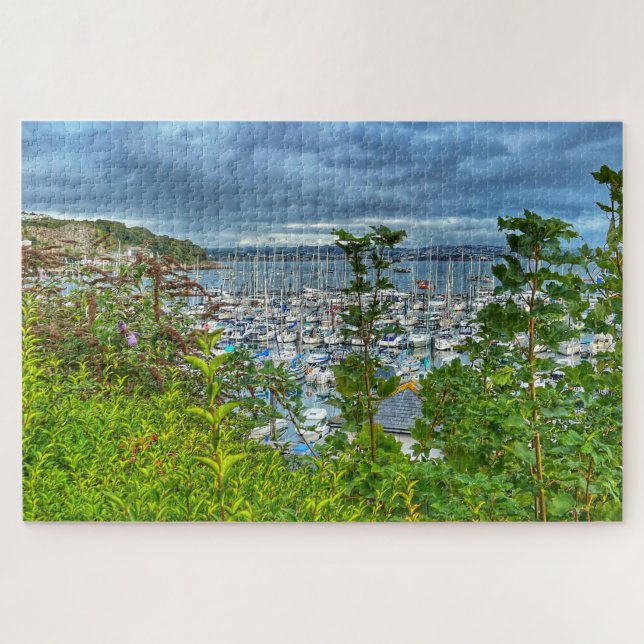 Puzzle Marina de Brixham: vista costera a través de las h (Horizontal)