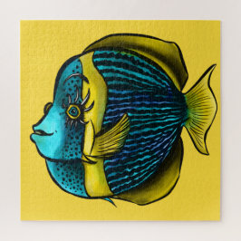 Puzzle Marines Acuáticos De Pescado Graciosos Bajo El Mar