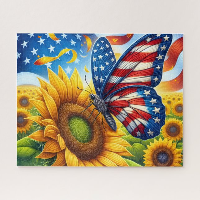 Puzzle Mariposa Americana Girasol (Horizontal)
