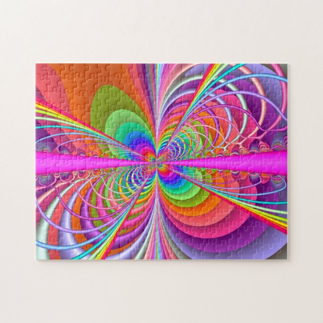 Puzzle Mariposa caprichosa - arte del fractal (Horizontal)