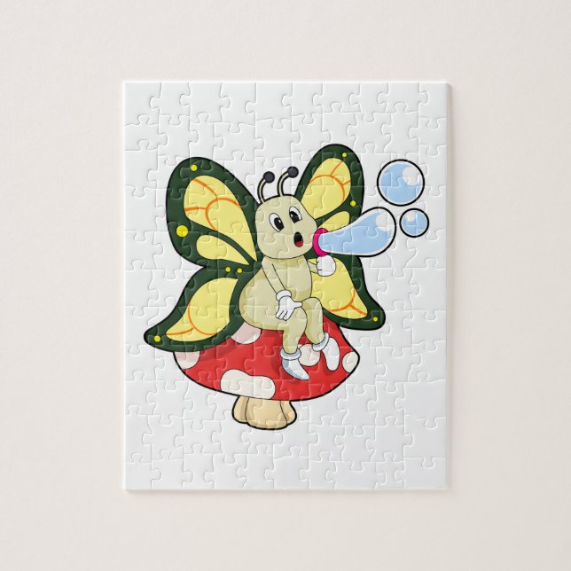 Puzzle Mariposa con burbujas de jabón (Vertical)